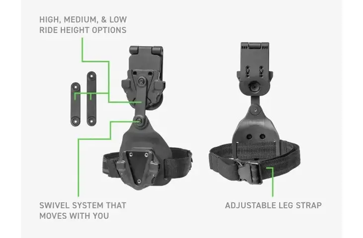 Alien Gear Holsters Rapid Force Expansion Swivel Drop Leg Holster With Locking Belt Slide w/ Standar - view 2